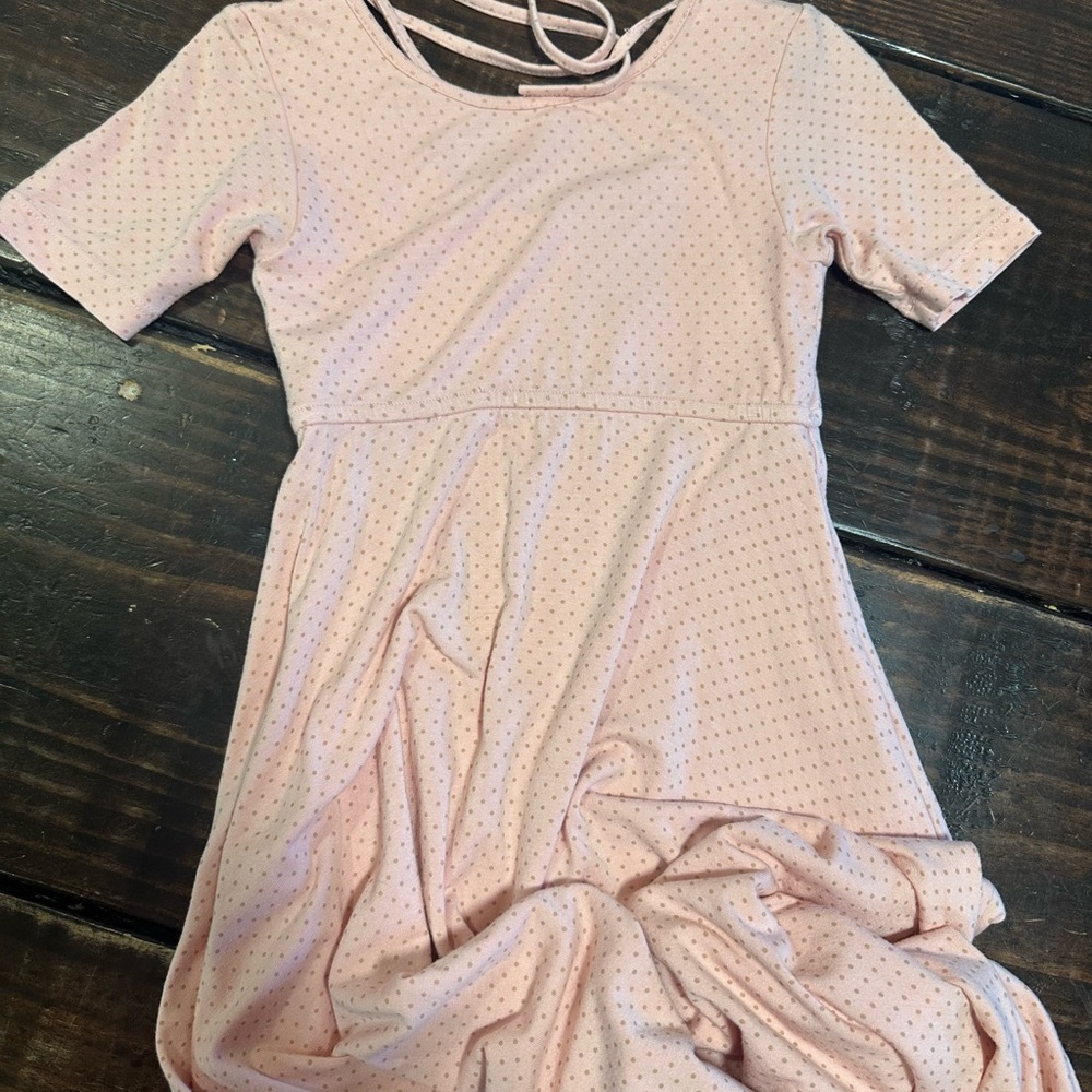 Well Dressed Wolf Pink Polka Dot Casual Dress maxi pink 3T